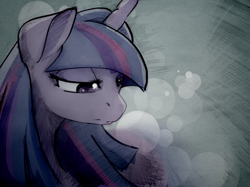 Size: 2720x2035 | Tagged: safe, artist:ruby, derpibooru import, twilight sparkle, bust, portrait, sad, solo