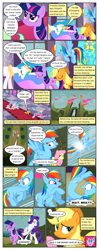 Size: 612x1553 | Tagged: safe, artist:newbiespud, derpibooru import, edit, edited screencap, screencap, applejack, fluttershy, pinkie pie, princess celestia, rainbow dash, rarity, twilight sparkle, unicorn twilight, alicorn, earth pony, pegasus, pony, unicorn, comic:friendship is dragons, the return of harmony, ..., big crown thingy, comic, dialogue, earth pony twilight, ethereal mane, eyes closed, falling, female, freckles, glow, grin, hat, hedge maze, hoofy-kicks, jewelry, mane six, mare, peytral, rearing, regalia, running, screencap comic, shocked, smiling, surprised, wingless, worried