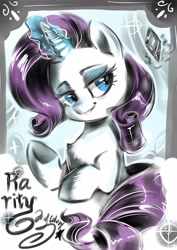 Size: 2480x3507 | Tagged: safe, artist:colorfulcolor233, rarity, pony, unicorn, chest fluff, female, glowing horn, magic, mare, solo