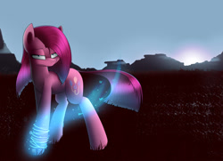 Size: 1901x1380 | Tagged: dead source, safe, artist:php69, pinkie pie, earth pony, pony, female, looking at you, mare, pinkamena diane pie, shrunken pupils, solo