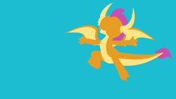 Size: 3840x2160 | Tagged: safe, artist:toastybrownpotatoes, derpibooru import, smolder, dragon, school daze, 4k resolution, claws, dragon wings, dragoness, fangs, female, lineless, minimalist, modern art, simple background, solo, spread wings, teeth, wallpaper, wings