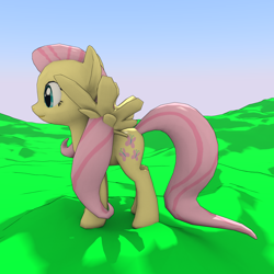 Size: 3000x3000 | Tagged: safe, artist:lavik1988, fluttershy, pegasus, pony, 3d, female, mare, solo