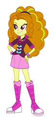 Size: 1200x2700 | Tagged: safe, artist:traachon, derpibooru exclusive, adagio dazzle, sonata dusk, equestria girls, boots, clothes, clothes swap, evil grin, female, gem, grin, hand on hip, jewelry, miniskirt, pendant, shoes, simple background, siren gem, skirt, smiling, socks, solo, transparent background, vector