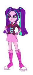Size: 1200x2700 | Tagged: safe, artist:traachon, derpibooru exclusive, aria blaze, sonata dusk, equestria girls, boots, clothes, clothes swap, female, frown, gem, hand on hip, jewelry, miniskirt, pendant, pigtails, shoes, simple background, siren gem, skirt, socks, solo, transparent background, twintails, vector