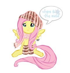 Size: 1588x1649 | Tagged: safe, artist:itsdanielle91, fluttershy, pegasus, pony, clothes, crying, hat, socks, solo, striped socks, watermark