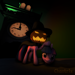 Size: 1080x1080 | Tagged: safe, derpibooru import, twilight sparkle, 3d, halloween, holiday, jack-o-lantern, pumpkin, source filmmaker