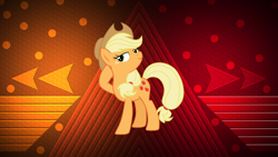 Size: 3840x2160 | Tagged: safe, artist:abadcookie, artist:laszlvfx, derpibooru import, edit, applejack, earth pony, pony, cowboy hat, female, freckles, hat, mare, stetson, wallpaper, wallpaper edit