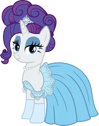 Size: 946x1200 | Tagged: safe, artist:cloudyglow, rarity, pony, unicorn, alternate hairstyle, cinderella, clothes, cosplay, costume, disney, dress, female, mare, simple background, smiling, solo, transparent background