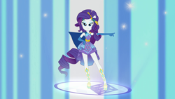 Size: 1920x1080 | Tagged: safe, screencap, rarity, better together, equestria girls, forgotten friendship, clothes, evening gloves, gloves, long gloves, ponied up, solo, super sentai stance