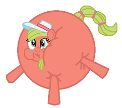 Size: 392x347 | Tagged: safe, artist:theinflater19, earth pony, pony, cowboys and equestrians, hat, inflation, mad (tv series), mad magazine, mapleball, maplejack