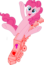 Size: 1151x1683 | Tagged: safe, artist:ilukaappledash, pinkie pie, earth pony, pony, newbie artist training grounds, solo, train