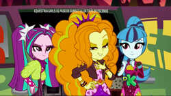 Size: 1920x1080 | Tagged: safe, screencap, adagio dazzle, aria blaze, sonata dusk, better together, equestria girls, sunset's backstage pass!, discovery kids, spanish, the dazzlings
