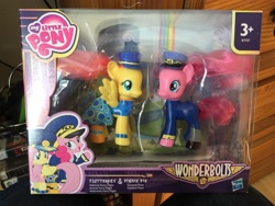 Size: 3264x2448 | Tagged: safe, fluttershy, pinkie pie, admiral fairy flight, ancient wonderbolts uniform, argos exclusive, brushable, clothes, general flash, irl, photo, toy, wonderbolts, wonderbolts dress uniform, wonderbolts uniform