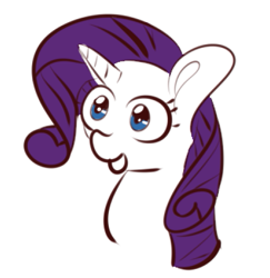 Size: 509x524 | Tagged: safe, artist:spontaneous_sarcasm, rarity, pony, unicorn, canon, simple background