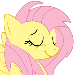 Size: 6250x6192 | Tagged: safe, artist:redridinghoof, artist:scriptkitty, fluttershy, pegasus, pony, absurd resolution, bust, simple background, smug, solo, transparent background