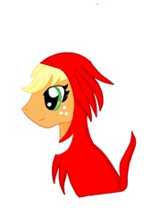 Size: 774x1032 | Tagged: safe, artist:bonniebun4, applejack, earth pony, pony, bust, clothes, crossover, hoodie, knuckles the echidna, portrait, simple background, sonic the hedgehog (series), transparent background