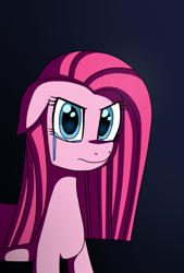 Size: 600x886 | Tagged: safe, artist:bluemoonlightflower, pinkie pie, earth pony, pony, crying, pinkamena diane pie, solo