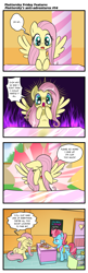 Size: 623x1920 | Tagged: safe, artist:pencils, cup cake, fluttershy, pegasus, pony, comic:fluttershy's anti-adventures, bait and switch, cake, comic, covering, cute, drool, duo, ear piercing, embarrassed, eyes closed, eyes on the prize, female, floppy ears, food, hungry, indecision, innuendo, mare, muffin, open mouth, piercing, raised hoof, sitting, slice of life, spread wings, sugarcube corner, wide eyes, wing hands, wingboner