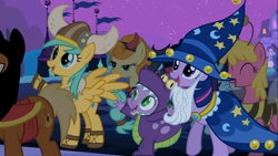 Size: 1366x768 | Tagged: safe, derpibooru import, screencap, spike, twilight sparkle, dragon, luna eclipsed