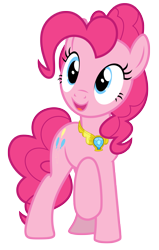 Size: 2539x4000 | Tagged: safe, artist:estories, pinkie pie, earth pony, pony, cute, diapinkes, element of laughter, female, mare, open mouth, simple background, solo, transparent background, vector