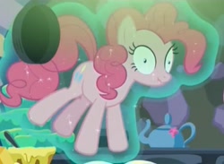 Size: 1103x808 | Tagged: safe, screencap, pinkie pie, pony, every little thing she does, hypnosis, hypnotized, solo