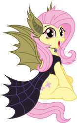 Size: 6293x10000 | Tagged: safe, artist:kysss90, artist:salemcat, fluttershy, pegasus, pony, scare master, absurd resolution, clothes, costume, cute, flutterbat costume, nightmare night, shyabates, shyabetes, simple background, solo, transparent background, vector