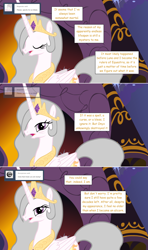 Size: 1280x2168 | Tagged: safe, artist:hakunohamikage, princess celestia, alicorn, pony, ask, ask-princesssparkle, gray mane, solo, tumblr