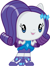 Size: 3000x3936 | Tagged: safe, artist:cloudyglow, rarity, equestria girls, equestria girls series, chibi, clothes, cute, cutie mark crew, high heels, open mouth, raribetes, shoes, simple background, skirt, solo, toy, transparent background