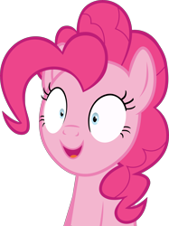 Size: 6614x8843 | Tagged: safe, artist:pink1ejack, pinkie pie, earth pony, pony, every little thing she does, absurd resolution, faic, fiducia compellia, hypnosis, hypnotized, simple background, solo, transparent background, vector