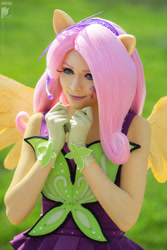 Size: 669x1004 | Tagged: safe, artist:ryoko-demon, fluttershy, human, equestria girls, rainbow rocks, clothes, cosplay, costume, irl, irl human, photo, ponied up, solo