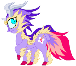 Size: 544x468 | Tagged: safe, artist:terry, oc, oc only, dragon, kirin, antlers, cloven hooves