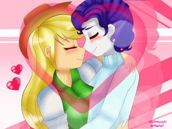 Size: 3264x2448 | Tagged: safe, artist:rainicornarts, artist:rainicornmagic, applejack, elusive, rarity, equestria girls, applelusive (straight), equestria guys, female, half r63 shipping, male, rarijack, rule 63, shipping, straight