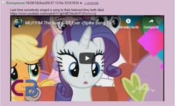 Size: 728x444 | Tagged: safe, screencap, rarity, spike, dragon, pony, unicorn, best gift ever, /mlp/, screenshots