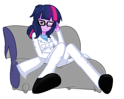 Size: 563x451 | Tagged: safe, artist:imtailsthefoxfan, derpibooru import, sci-twi, twilight sparkle, equestria girls, rainbow rocks, science, scientist, solo, wink