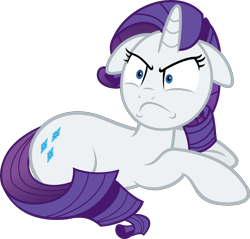 Size: 4500x4296 | Tagged: safe, artist:slb94, rarity, pony, unicorn, absurd resolution, angry, female, floppy ears, grumpy, mare, rarity is not amused, simple background, solo, transparent background, unamused, vector