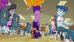 Size: 630x355 | Tagged: safe, screencap, adagio dazzle, mystery mint, nolan north, normal norman, octavia melody, equestria girls, equestria girls (movie), rainbow rocks, ass, background human, lowres, yahoo