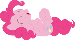 Size: 1228x651 | Tagged: safe, artist:porygon2z, pinkie pie, earth pony, pony, tanks for the memories, female, laughing, mare, open mouth, simple background, solo, transparent background, vector