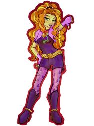 Size: 700x934 | Tagged: dead source, safe, artist:cosmicunicorn, adagio dazzle, equestria girls, rainbow rocks, female, gem, humanized, simple background, siren gem, solo, thumbs down, transparent background