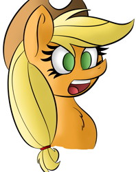 Size: 717x904 | Tagged: safe, artist:color-spark, applejack, earth pony, pony, open mouth, shocked, solo