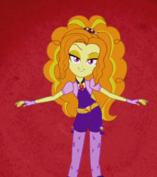 Size: 315x356 | Tagged: safe, derpibooru import, screencap, adagio dazzle, equestria girls, rainbow rocks, animated, battle of the bands, bedroom eyes, clothes, come at me bro, cropped, dancing, female, gem, gif, hip sway, hips, hypnotic, looking at you, open mouth, raised eyebrow, rocking, seductive, singing, siren gem, smiling, smirk, solo