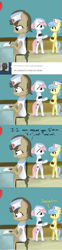 Size: 465x1877 | Tagged: safe, artist:lilliesinthegarden, doctor whooves, nurse coldheart, nurse redheart, pony, ask, bipedal, comic, crossdressing, female, male, mare, nurse turner, stallion, tumblr