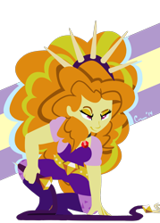 Size: 1250x1750 | Tagged: safe, artist:rivalcat, adagio dazzle, equestria girls, rainbow rocks, female, gem, lidded eyes, siren gem, solo, whip