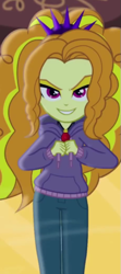 Size: 307x689 | Tagged: safe, screencap, adagio dazzle, equestria girls, rainbow rocks, clothes, female, gem, hoodie, siren gem