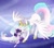 Size: 1100x960 | Tagged: safe, artist:silbersternenlicht, princess celestia, twilight sparkle, alicorn, pony, cute, cutelestia, daaaaaaaaaaaw, female, filly, filly twilight sparkle, missing cutie mark, momlestia, spread wings, teacher and student, twiabetes, weapons-grade cute, wings, younger