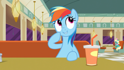 Size: 1920x1080 | Tagged: safe, derpibooru import, screencap, rainbow dash, pegasus, pony, the saddle row review, solo focus