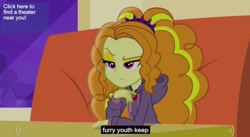 Size: 849x466 | Tagged: safe, screencap, adagio dazzle, equestria girls, rainbow rocks, female, gem, meme, siren gem, youtube caption