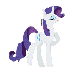 Size: 1024x1024 | Tagged: safe, artist:scape-goats, part of a set, rarity, pony, unicorn, cutie mark, female, hoof on chest, lidded eyes, looking at you, mare, open mouth, profile, raised hoof, simple background, solo, transparent background