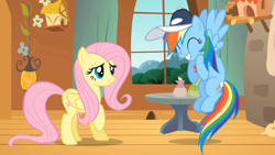 Size: 1920x1080 | Tagged: safe, derpibooru import, screencap, fluttershy, rainbow dash, pegasus, pony, hurricane fluttershy