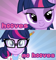 Size: 900x956 | Tagged: safe, artist:pixelkitties, derpibooru import, sci-twi, twilight sparkle, equestria girls, rainbow rocks, >no hooves, bedroom eyes, bronybait, clothes, glasses, hooves, looking at you, pick one, smiling, twolight