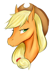 Size: 1100x1425 | Tagged: safe, artist:jovalic, applejack, earth pony, pony, female, hoers, mare, solo